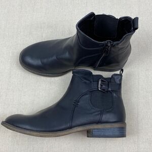 EUC Faux Leather Black Booties - Barely Worn